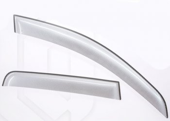 2 499 р. Дефлектора окон CA-Plastic  Acura MDX  YD2 (2006-2009) (Шелкография серебро, Без хром. молдинга)  с доставкой в г. Калуга. Увеличить фотографию 1