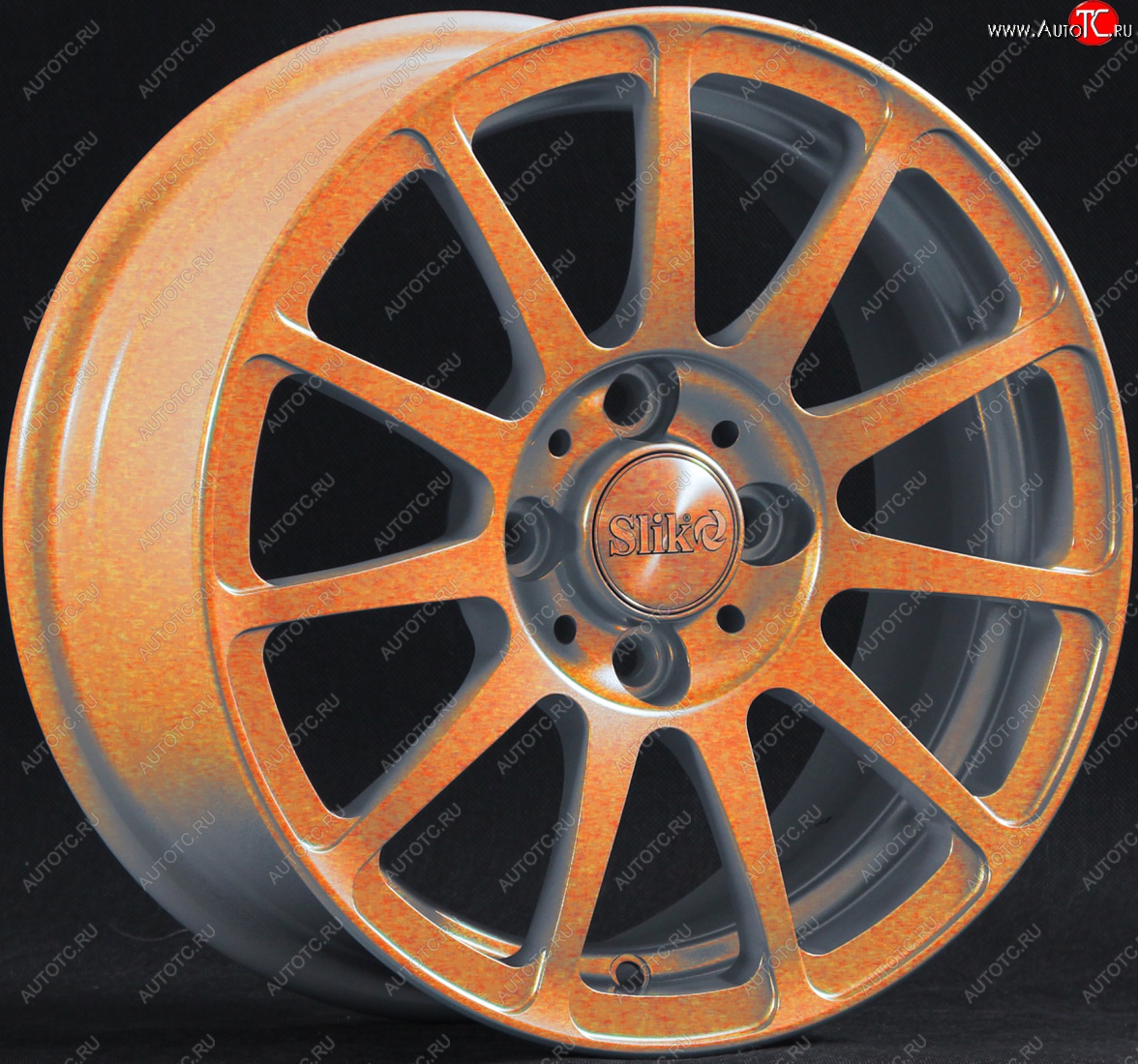 12 849 р. Кованый диск Slik Classik 5.5*14 (Cendy - медно-оранжевый глянцевый) Toyota Echo XP10 седан рестайлинг (2002-2006) 4x100.0xDIA54.1xET45.0 (Цвет: Cendy - медно-оранжевый глянцевый)