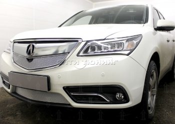 3 849 р. Нижняя решетка радиатора Allest  Acura MDX  YD3 (2013-2016) дорестайлинг (Хром)  с доставкой в г. Калуга. Увеличить фотографию 2