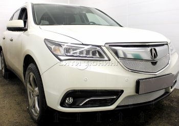 3 849 р. Нижняя решетка радиатора Allest Acura MDX YD3 дорестайлинг (2013-2016) (Хром)  с доставкой в г. Калуга. Увеличить фотографию 3