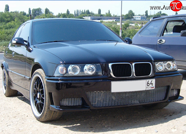 3 349 р. Передний бампер M-VRS BMW 3 серия E36 седан (1990-2000) (Неокрашенный)  с доставкой в г. Калуга