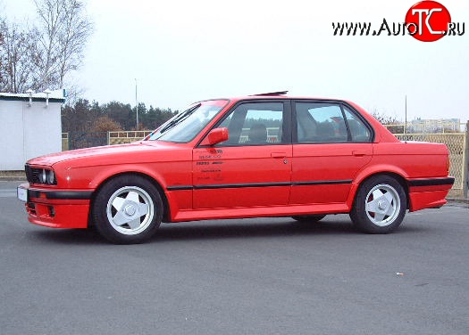 4 499 р. Пороги накладки Elegance BMW 3 серия E30 седан (1982-1991) (стеклопластик жёсткий, Неокрашенные)  с доставкой в г. Калуга