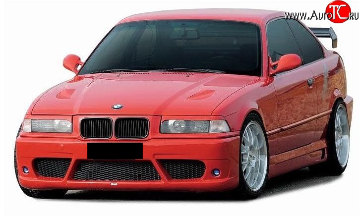 3 999 р. Передний бампер Lumma style BMW 3 серия E36 седан (1990-2000) (Неокрашенный)  с доставкой в г. Калуга