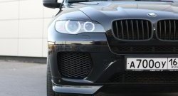 4 549 р. Накладки Global-Tuning на передний бампер автомобиля  BMW X6  E71 (2008-2014) (Неокрашенная)  с доставкой в г. Калуга. Увеличить фотографию 4