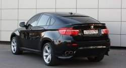 4 549 р. Накладки Global-Tuning на задний бампер автомобиля BMW X6 E71 дорестайлинг (2008-2012) (Неокрашенные)  с доставкой в г. Калуга. Увеличить фотографию 1