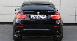 4 549 р. Накладки Global-Tuning на задний бампер автомобиля  BMW X6  E71 (2008-2014) (Неокрашенные)  с доставкой в г. Калуга. Увеличить фотографию 3