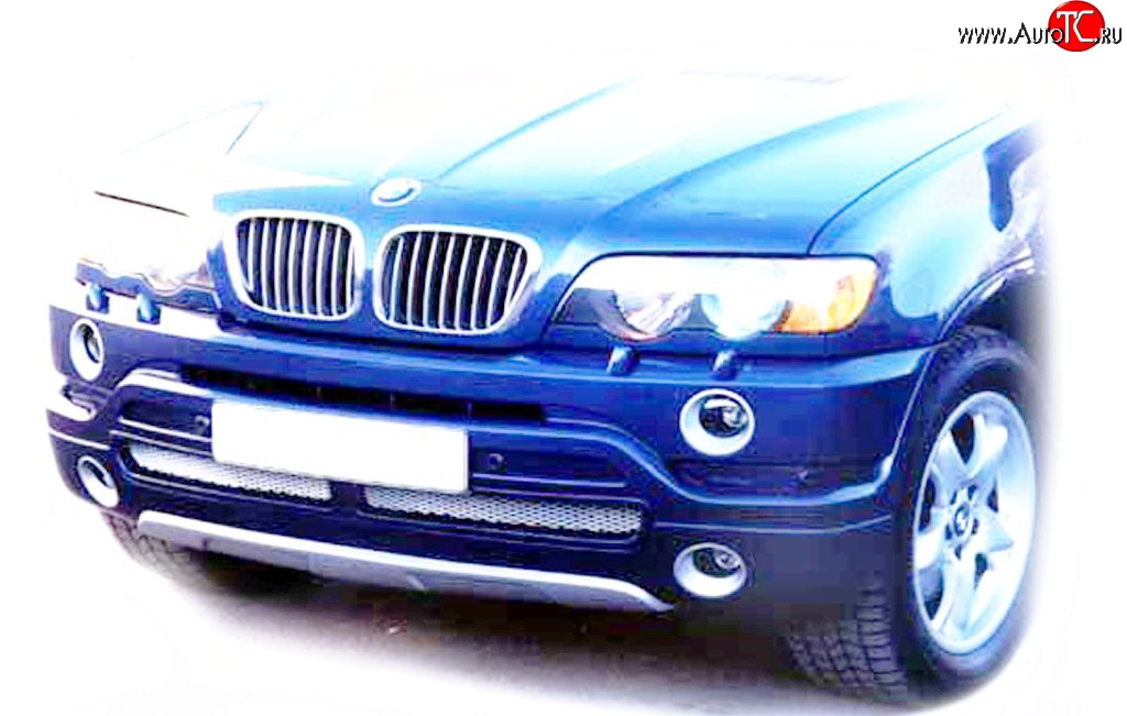 119 р. Накладка AS Concept на передний бампер BMW X5 E53 дорестайлинг (1999-2003) (Неокрашенная)  с доставкой в г. Калуга