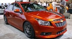 4 199 р. Пороги накладки Z-Line Chevrolet Cruze J300 седан рестайлинг (2012-2015) (Неокрашенные)  с доставкой в г. Калуга. Увеличить фотографию 3