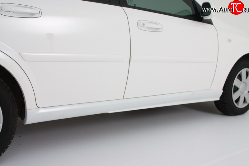 3 399 р. Пороги накладки Sport на Chevrolet Lacetti хэтчбек (2002-2013) (Неокрашенные)  с доставкой в г. Калуга