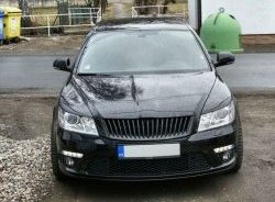 859 р. Реснички на фары СТ Skoda Octavia A5 рестайлинг универсал (2008-2013) (Неокрашенные)  с доставкой в г. Калуга. Увеличить фотографию 2