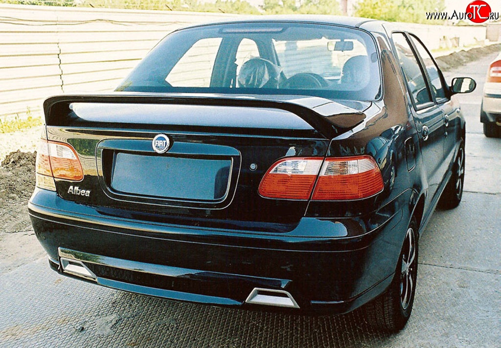 4 349 р. Накладка заднего бампера GT Dynamics  Fiat Albea  170 (2002-2012) (Неокрашенная)  с доставкой в г. Калуга