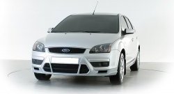 2 899 р. Накладка переднего бампера Sport Style  Ford Focus  2 (2004-2008) (Неокрашенная)  с доставкой в г. Калуга. Увеличить фотографию 2