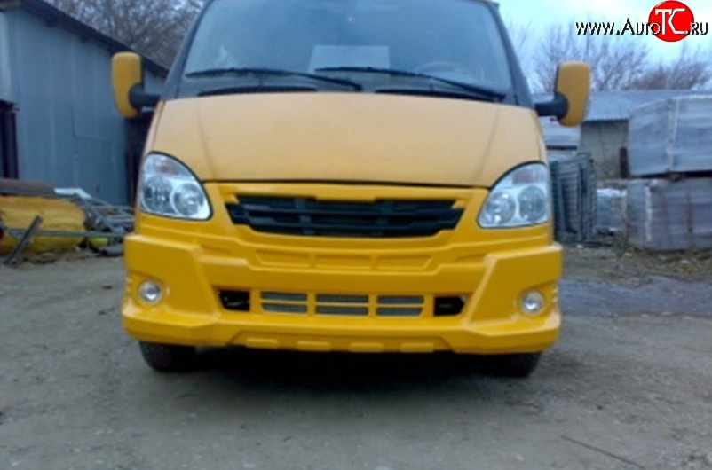 3 499 р. Передний бампер Revolution ГАЗ ГАЗель 3221 1-ый рестайлинг автобус (2003-2010) (Неокрашенный)  с доставкой в г. Калуга