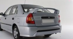 5 099 р. Задний бампер Классик Hyundai Accent седан ТагАЗ (2001-2012) (Неокрашенный)  с доставкой в г. Калуга. Увеличить фотографию 1