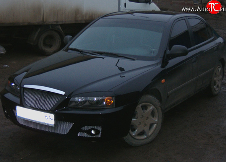 3 399 р. Передний бампер M-VRS Hyundai Elantra XD седан дорестайлинг (2000-2003) (Неокрашенный)  с доставкой в г. Калуга