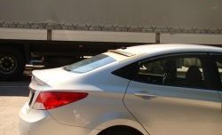2 799 р. Козырёк на заднее лобовое стекло Sport Hyundai Solaris 1 седан RBr дорестайлинг (2010-2014) (Неокрашенный)  с доставкой в г. Калуга. Увеличить фотографию 2