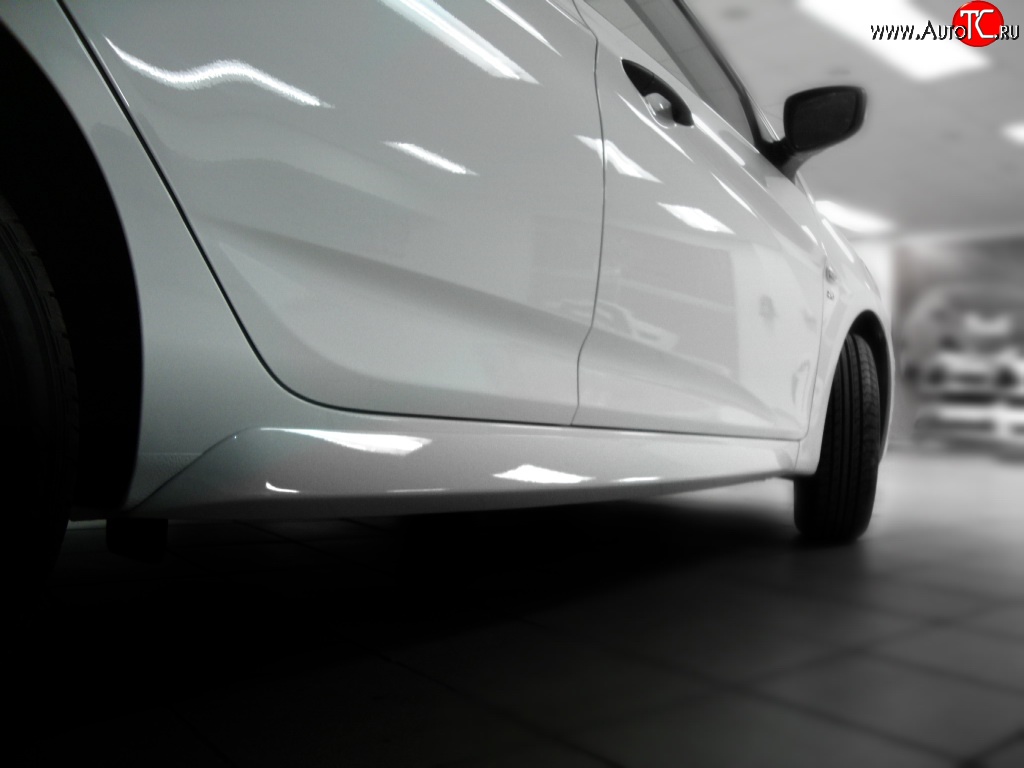 3 599 р. Комплект накладок Sport на пороги автомобиля Hyundai Solaris 1 седан RBr дорестайлинг (2010-2014) (Неокрашенные)  с доставкой в г. Калуга