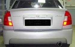 4 699 р. Задний бампер ATH-classic  Hyundai Accent  седан ТагАЗ (2001-2012) (Неокрашенный)  с доставкой в г. Калуга. Увеличить фотографию 2