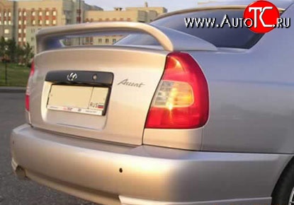 5 249 р. Спойлер Street Hyundai Accent седан ТагАЗ (2001-2012) (Неокрашенный)  с доставкой в г. Калуга