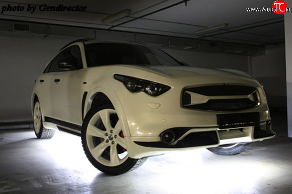 5 799 р. Радиаторная решётка Diablo INFINITI FX50 S51 дорестайлинг (2008-2011) (Неокрашенная)  с доставкой в г. Калуга