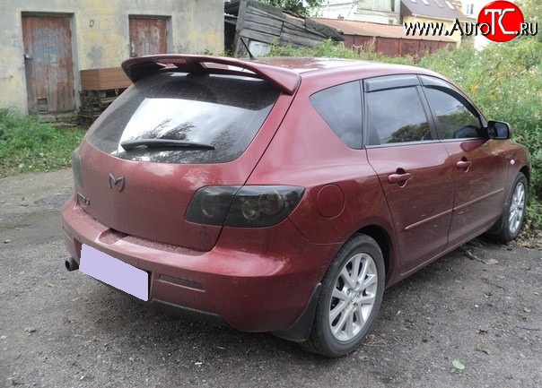 7 319 р. Спойлер Racing Mazda 3/Axela BK дорестайлинг, хэтчбэк (2003-2006) (Неокрашенный)  с доставкой в г. Калуга