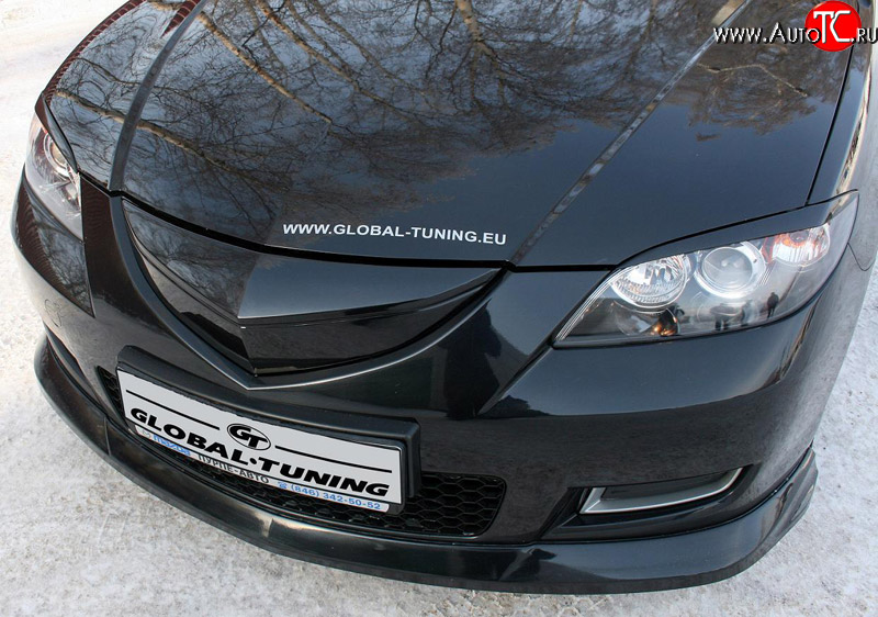 3 049 р. Радиаторная решётка Global-Tuning  Mazda 3/Axela  BK (2003-2006) (Неокрашенная)  с доставкой в г. Калуга