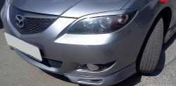 2 309 р. Комплект клыков Sport-V2 на передний бампер автомобиля Mazda 3/Axela BK дорестайлинг седан (2003-2006) (Неокрашенная)  с доставкой в г. Калуга. Увеличить фотографию 2