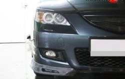 2 309 р. Комплект клыков Sport-V2 на передний бампер автомобиля  Mazda 3/Axela  BK (2003-2006) (Неокрашенная)  с доставкой в г. Калуга. Увеличить фотографию 3