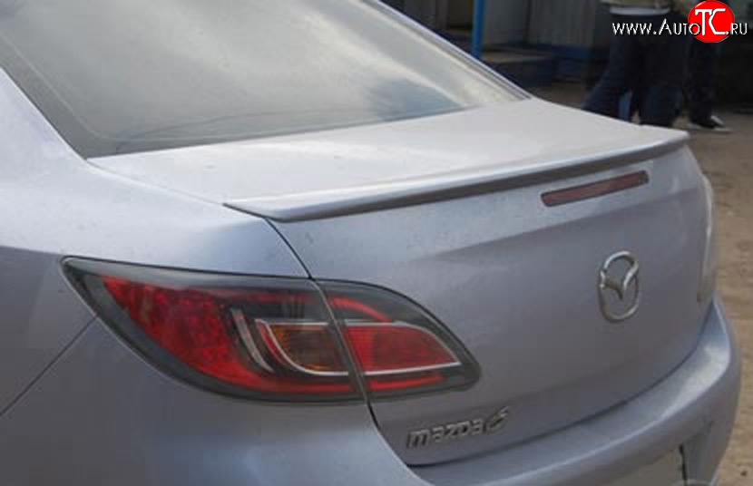 5 999 р. Cпойлер Elegance  Mazda 6  GH (2007-2010) (стеклопластик жёсткий, Неокрашенный)  с доставкой в г. Калуга