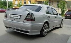 4 049 р. Накладка заднего бампера Rieger  Mercedes-Benz C-Class  W202 (1993-2001) дорестайлинг седан, рестайлинг седан  с доставкой в г. Калуга. Увеличить фотографию 1