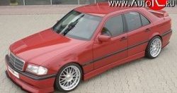 3 599 р. Пороги накладки Rieger Mercedes-Benz C-Class W202 дорестайлинг седан (1993-1997)  с доставкой в г. Калуга. Увеличить фотографию 1