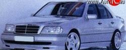 3 599 р. Пороги накладки Rieger Mercedes-Benz C-Class S202 дорестайлинг универсал (1992-1997)  с доставкой в г. Калуга. Увеличить фотографию 2