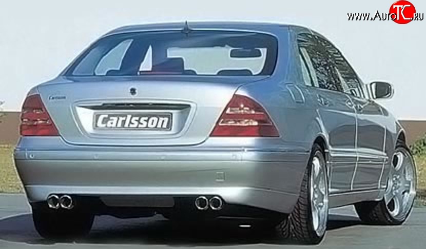8 949 р. Накладка заднего бампера CARLSSON Mercedes-Benz S class W220 (1998-2005) (Неокрашенная)  с доставкой в г. Калуга