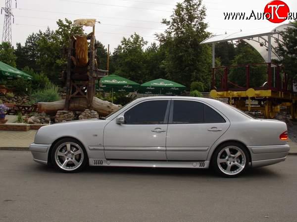 9 799 р. Пороги накладки Lorinzer Mercedes-Benz E-Class W210 дорестайлинг седан (1996-1999) (Неокрашенные)  с доставкой в г. Калуга