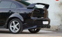4 999 р. Накладка Zodiak под одинарный выхлоп на задний бампер  Mitsubishi Lancer  10 (2007-2017) (Неокрашенная)  с доставкой в г. Калуга. Увеличить фотографию 3