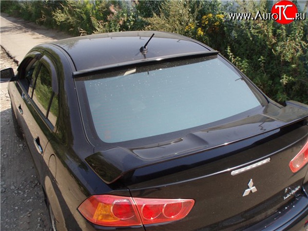 3 899 р. Козырёк на заднее лобовое стекло Sport  Mitsubishi Lancer  10 (2007-2017) (Неокрашенный)  с доставкой в г. Калуга