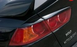999 р. Реснички на задние фонари  Mitsubishi Lancer  10 (2007-2017) (Неокрашенные)  с доставкой в г. Калуга. Увеличить фотографию 1