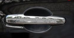 599 р. Накладки под ручки дверей RA Mitsubishi L200 4  дорестайлинг (2006-2014) (Поверхность глянец (под окраску), Неокрашенные)  с доставкой в г. Калуга. Увеличить фотографию 1