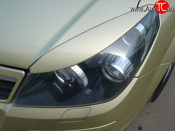 999 р. Реснички Sport на фары Opel Astra H хэтчбек 5дв дорестайлинг (2004-2007) (Неокрашенные)  с доставкой в г. Калуга