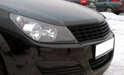 999 р. Реснички Sport на фары Opel Astra H хэтчбек 5дв дорестайлинг (2004-2007) (Неокрашенные)  с доставкой в г. Калуга. Увеличить фотографию 3