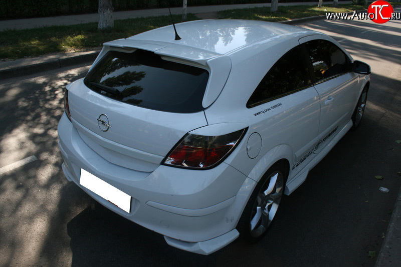 2 869 р. Комплект накладок на задний бампер Global Tuning  Opel Astra  H GTC (2004-2009) (Неокрашенная)  с доставкой в г. Калуга