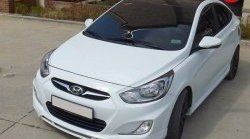 3 399 р. Накладка CT на передний бампер  Hyundai Solaris  RBr (2010-2014) седан дорестайлинг, хэтчбэк дорестайлинг (Неокрашенная)  с доставкой в г. Калуга. Увеличить фотографию 2