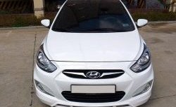 3 399 р. Накладка CT на передний бампер  Hyundai Solaris  RBr (2010-2014) седан дорестайлинг, хэтчбэк дорестайлинг (Неокрашенная)  с доставкой в г. Калуга. Увеличить фотографию 4