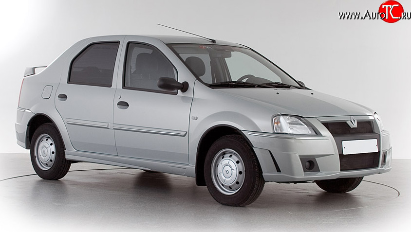 1 049 р. Молдинги (накладки на двери) Классик 2 Renault Logan 1 дорестайлинг (2004-2010) (Неокрашенные)  с доставкой в г. Калуга