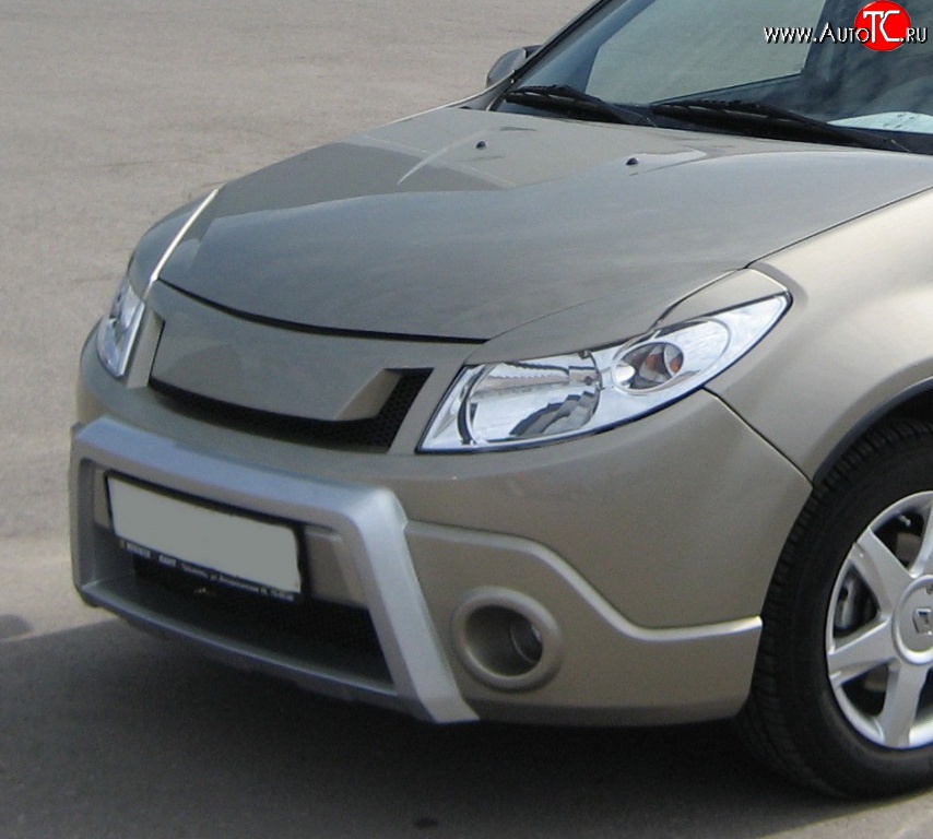 1 849 р. Реснички Kart RS Renault Sandero (BS) (2009-2014) (Неокрашенные)  с доставкой в г. Калуга