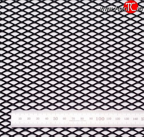 469 р. Алюминиевая чёрная сетка Ромб Ravon Nexia R3 (2016-2020) (100х25 см (ячейка 10 мм))  с доставкой в г. Калуга