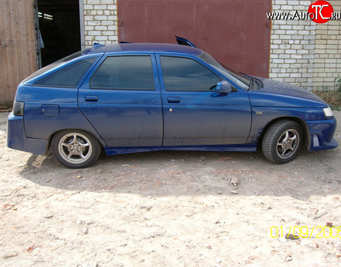 1 299 р. Пороги накладки M-VRS Лада 2110 седан (1995-2007) (Неокрашенные)  с доставкой в г. Калуга