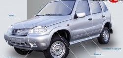 499 р. Накладки на зеркала Кураж 2 до 2005 года  Chevrolet Niva  2123 (2002-2008), Лада 2123 (Нива Шевроле) (2002-2008) (Неокрашенные)  с доставкой в г. Калуга. Увеличить фотографию 2