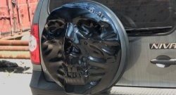 3 899 р. Чехол запасного колеса Трофей Снайпера Chevrolet Niva 2123 дорестайлинг (2002-2008) (Неокрашенный)  с доставкой в г. Калуга. Увеличить фотографию 3