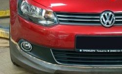 4 799 р. Накладка Racing на передний бампер  Volkswagen Polo  5 (2009-2015) (Неокрашенная)  с доставкой в г. Калуга. Увеличить фотографию 4